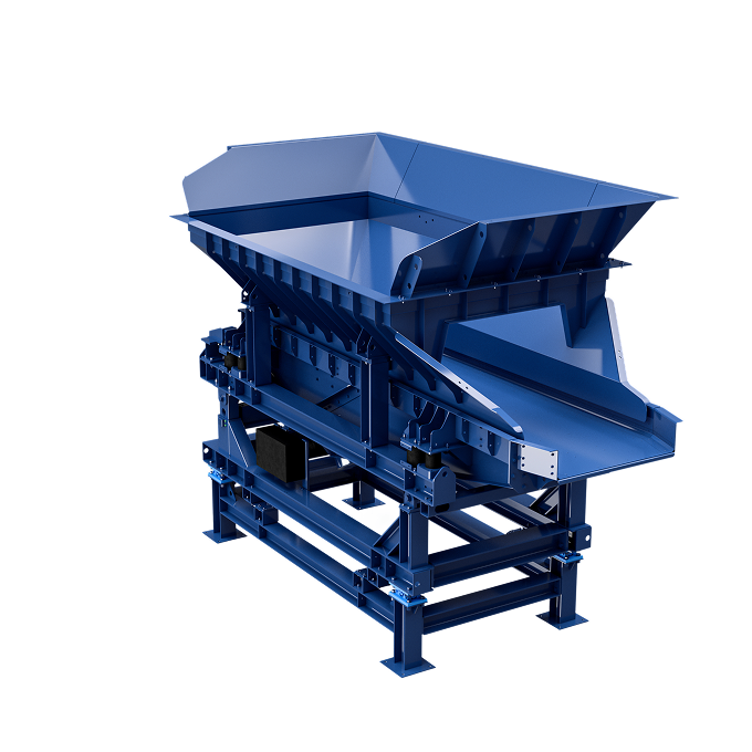 Peneira industrial azul MODUL4 DARK RZ em representação 3D.