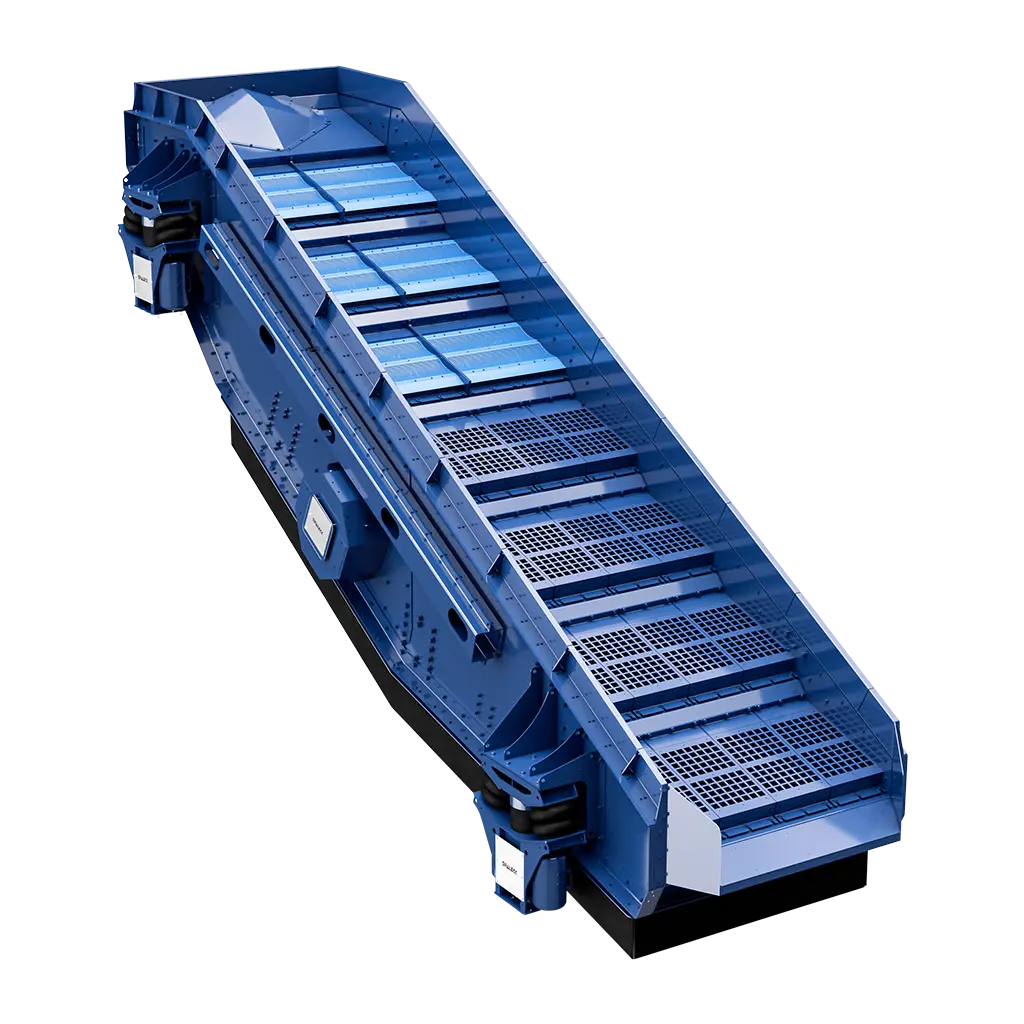 Peneira de materiais recicláveis SPALECK com cassetes de eixos de fixação substituíveis, como exemplo do conceito SPALECK ModularDESIGN+