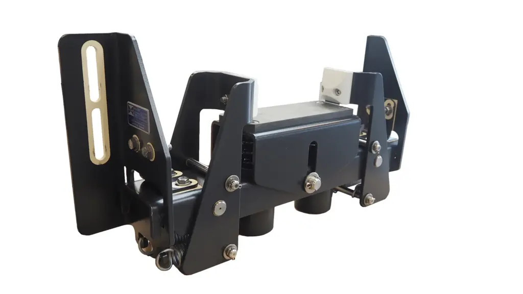 Componente metálico, possivelmente adequado para usinagem CNC.