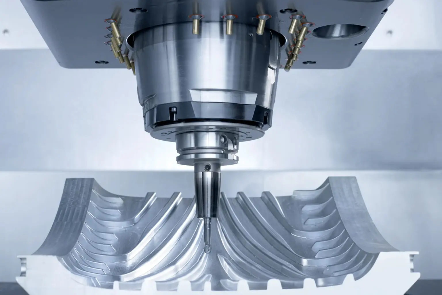 Usinagem CNC – Imagem detalhada da fresagem – SPALECK