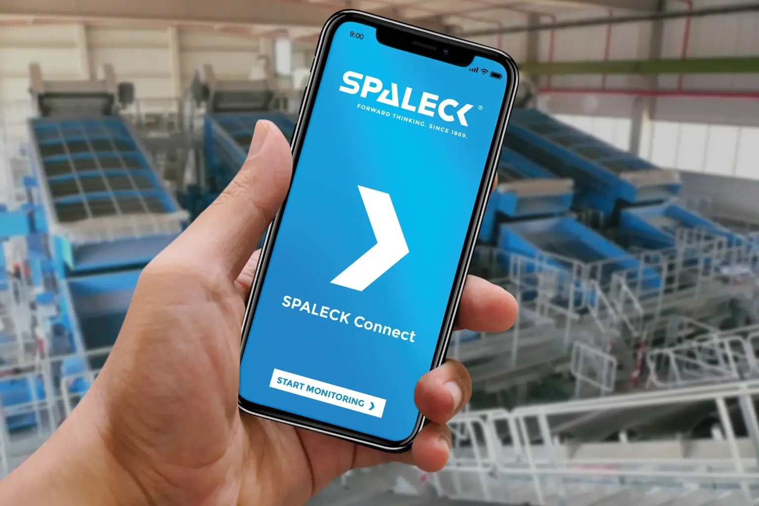 Tecnologia SPALECK CONNECT para uma monitorização simples de máquinas vibratórias, como, por exemplo, peneiras ou o ActiveFEED. O Sistema de Manutenção Preditiva pode ser facilmente integrado no sistema de controlo existente da unidade de reciclagem.