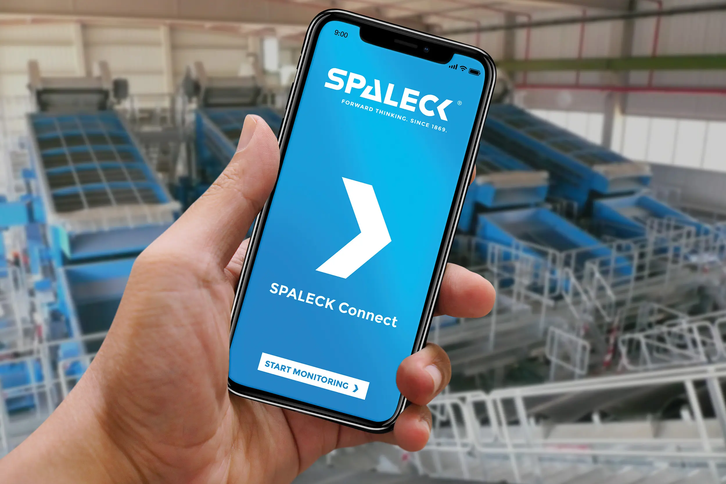 Tecnologia SPALECK CONNECT para uma monitorização simples de máquinas vibratórias, como, por exemplo, peneiras ou o ActiveFEED. O Sistema de Manutenção Preditiva pode ser facilmente integrado no sistema de controlo existente da unidade de reciclagem.