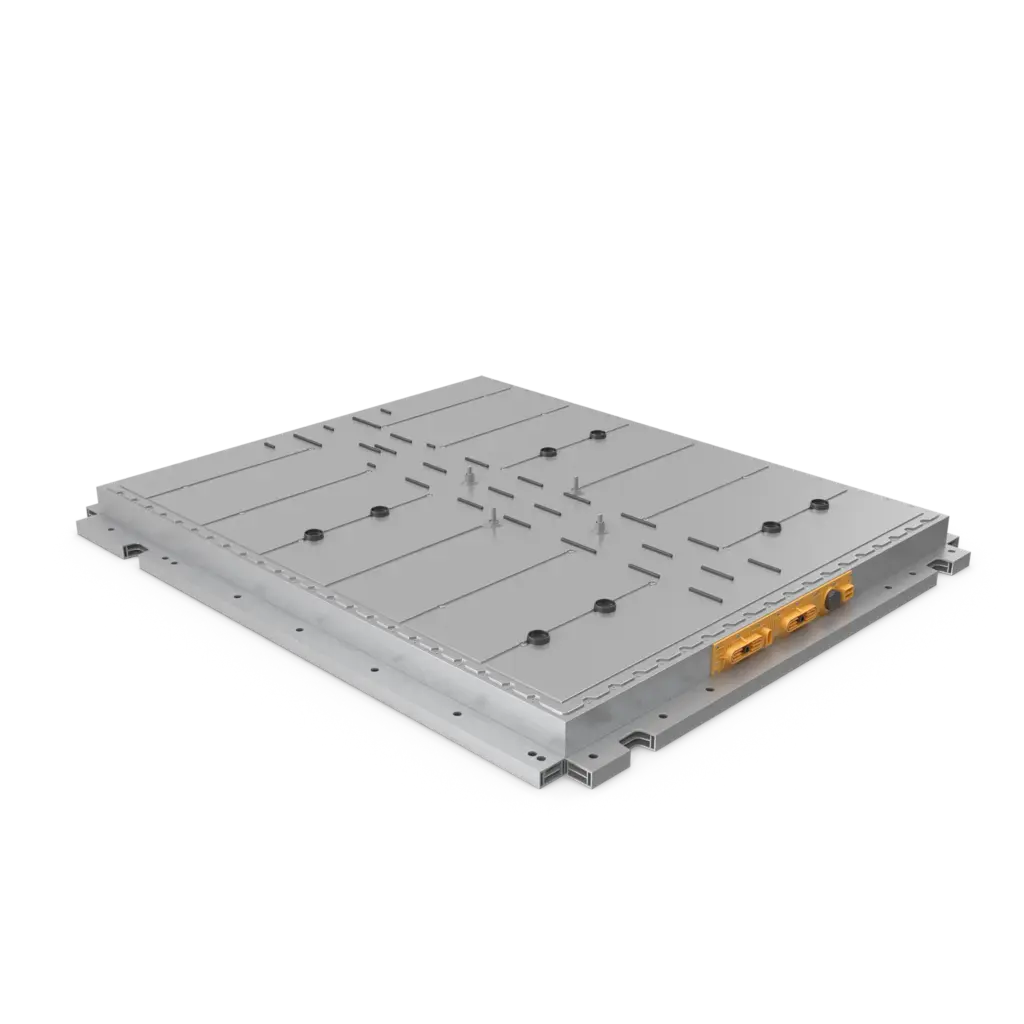 Renderização de um compartimento da bateria de um veículo elétrico
