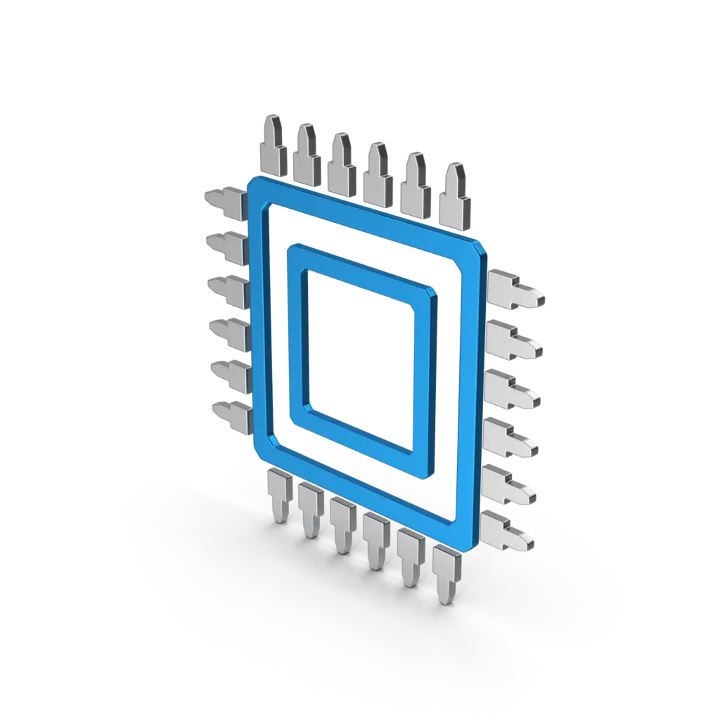 Representação de um microchip
